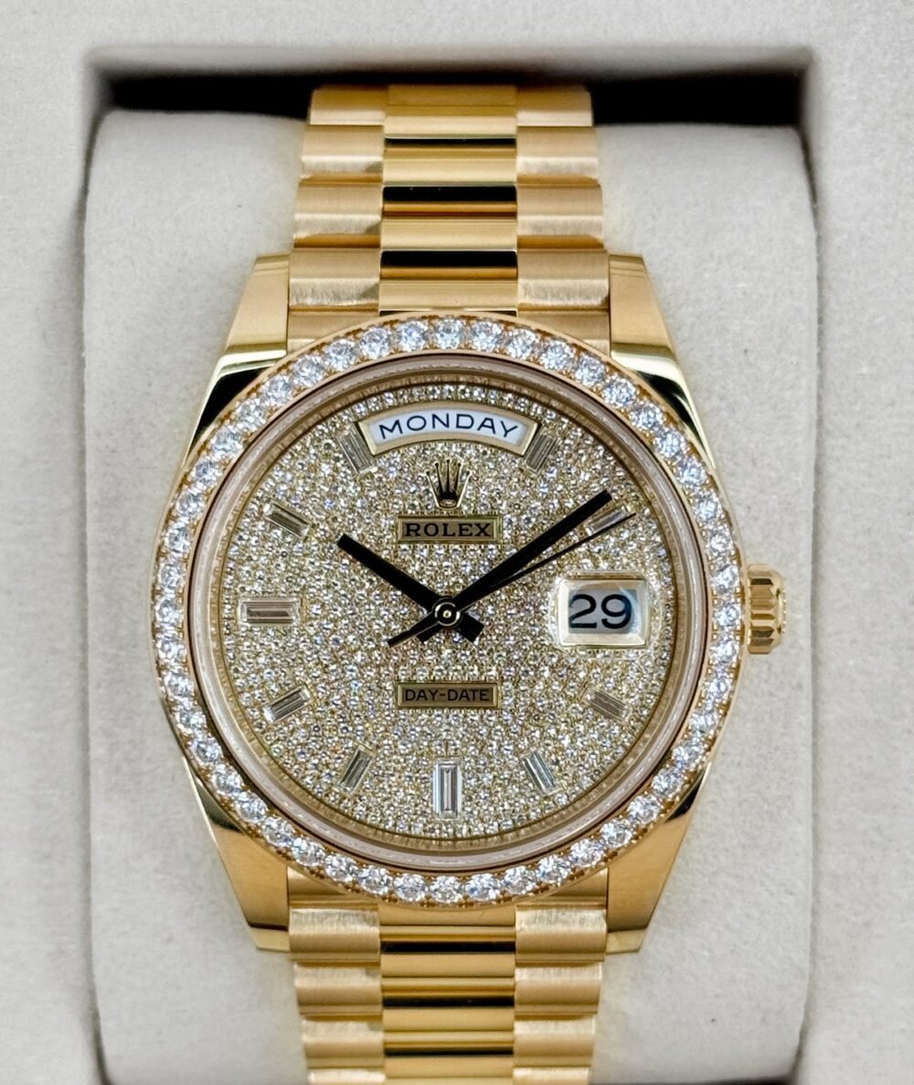 NEW 2026 Rolex Day-Date 40mm 228348RBR Diamond Paved Dial