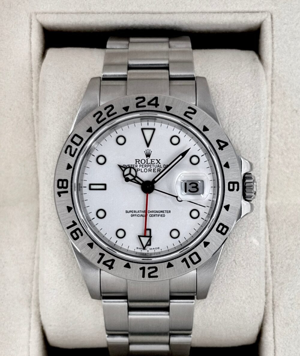 2006 Rolex Explorer II 40mm 16570 Stainless Steel Polar White Dial (CPO)