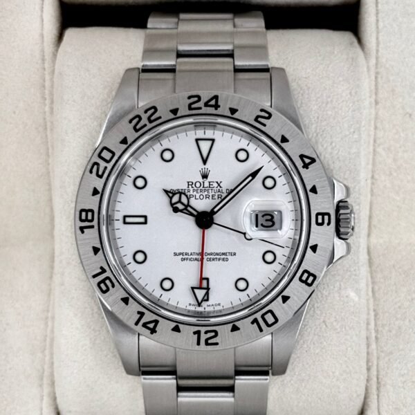 2006 Rolex Explorer II 40mm 16570 Stainless Steel Polar White Dial (CPO)