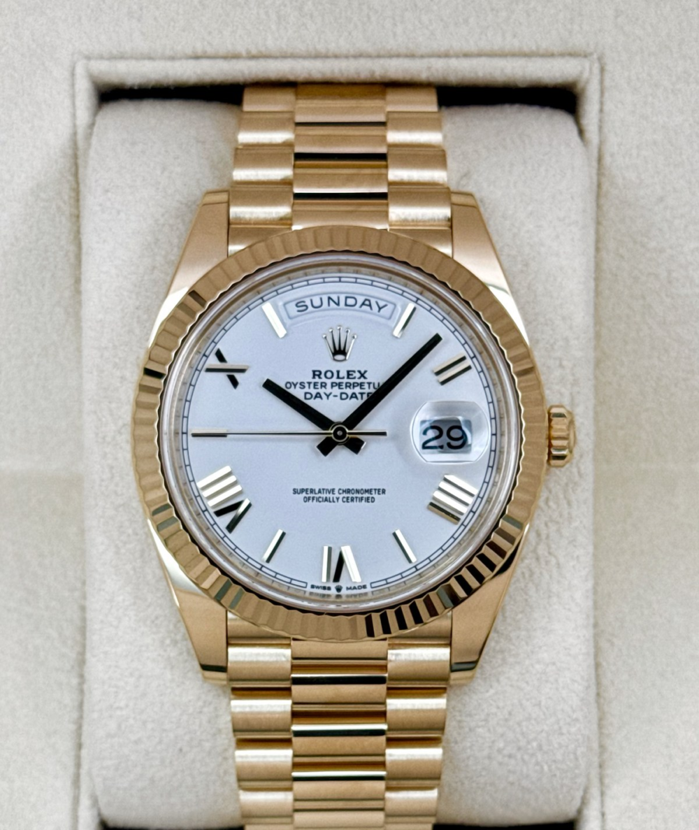 NEW 2025 Rolex Day-Date 40mm 228238 Presidential White Dial