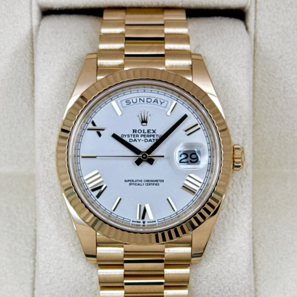 NEW 2025 Rolex Day-Date 40mm 228238 Presidential White Dial
