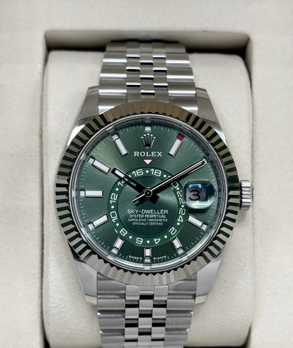 NEW 2025 Rolex Sky-Dweller 42mm 336934 Jubilee Green Dial (STICKERED)