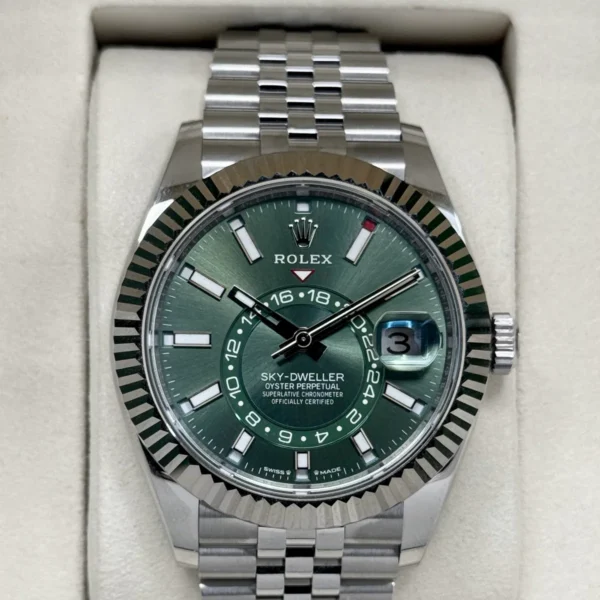 NEW 2025 Rolex Sky-Dweller 42mm 336934 Jubilee Green Dial (STICKERED)