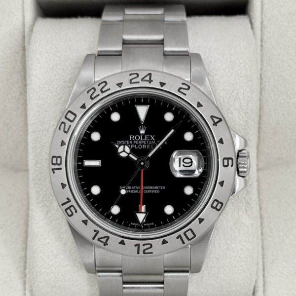 2007 Rolex Explorer II 40mm 16570 Stainless Steel Black Dial