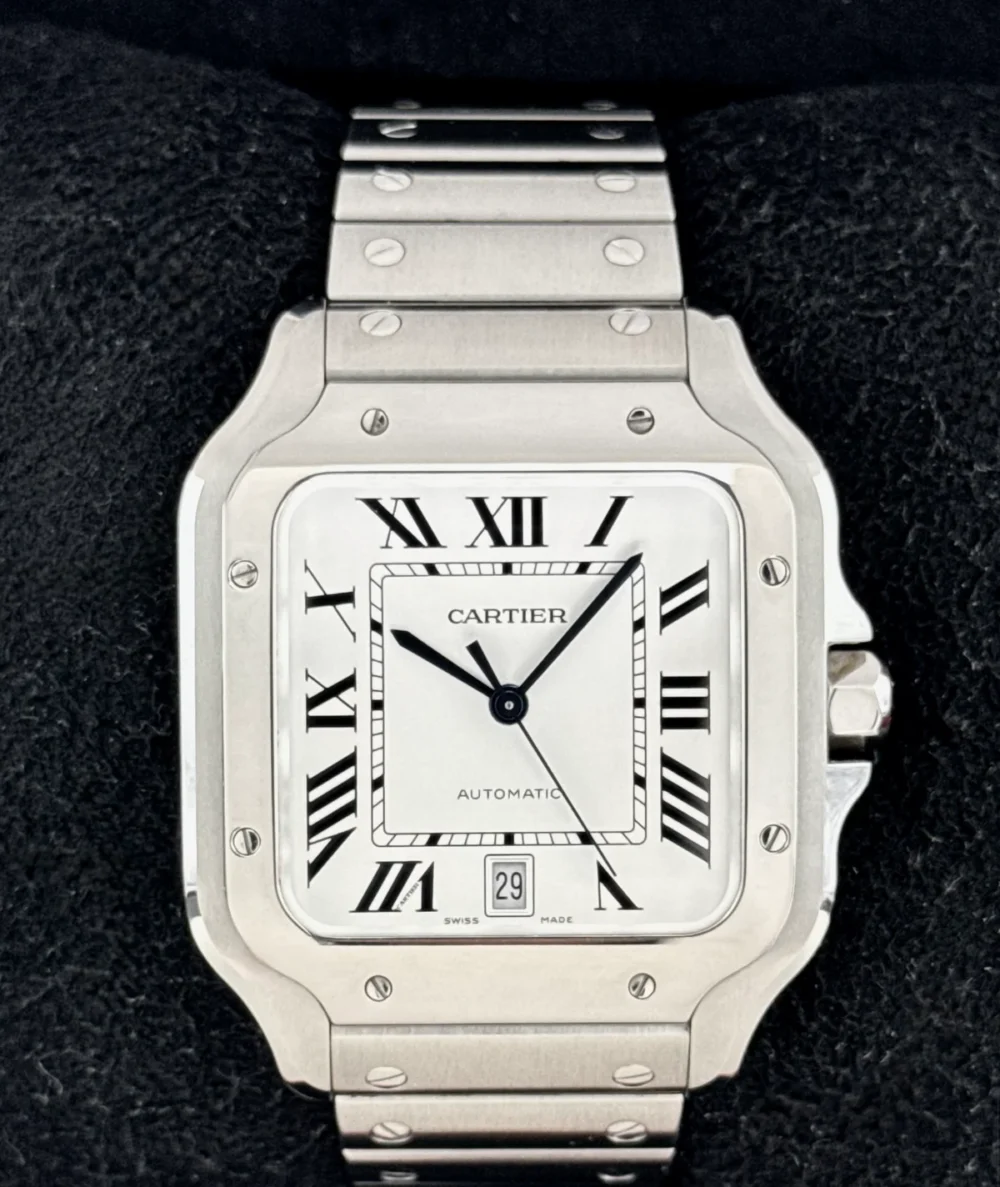 2022 Santos De Cartier 39.8mm WSSA0018 Stainless Steel White Dial