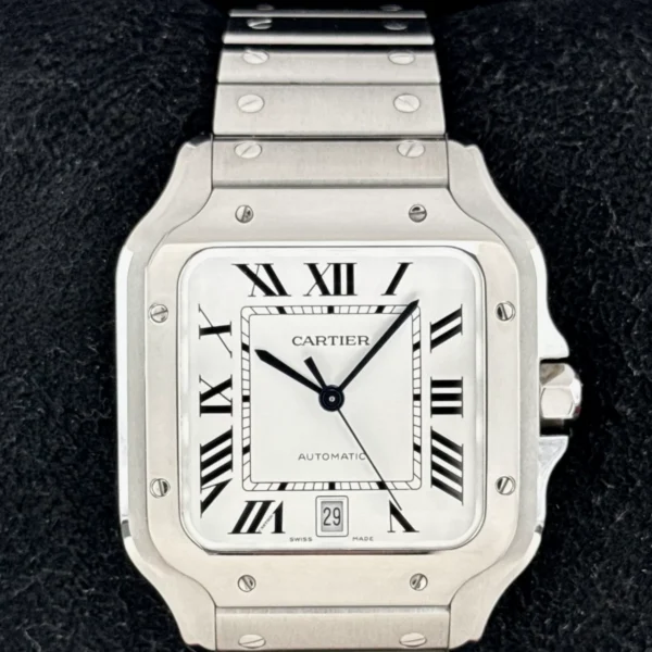 2022 Santos De Cartier 39.8mm WSSA0018 Stainless Steel White Dial