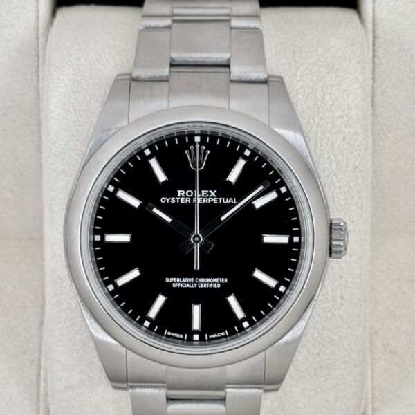 2019 Rolex Oyster Perpetual 39mm 114300 Stainless Steel Black Dial