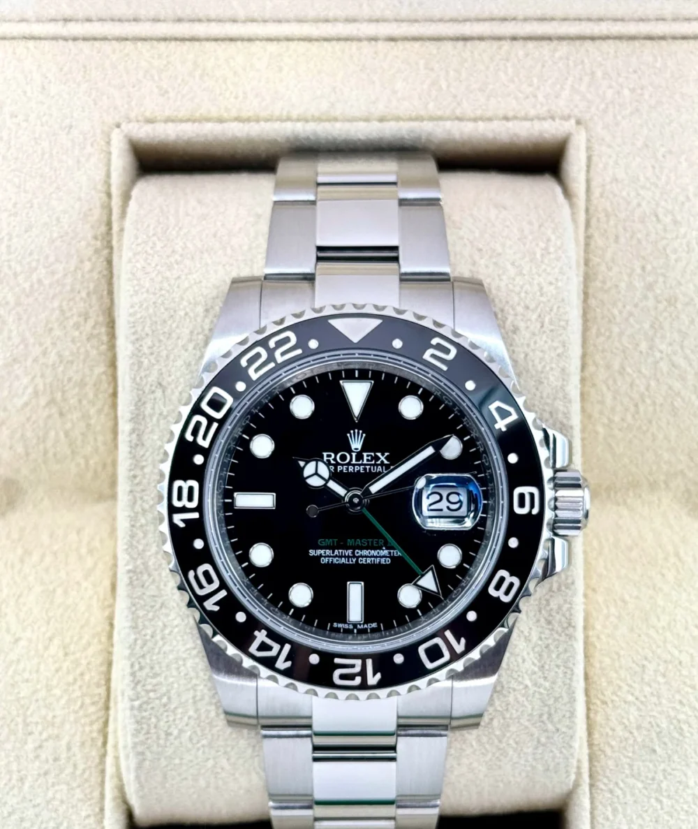 2014 Rolex GMT-Master II 40mm 116710LN Stainless Steel Black Dial
