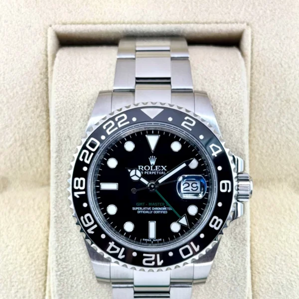 2014 Rolex GMT-Master II 40mm 116710LN Stainless Steel Black Dial