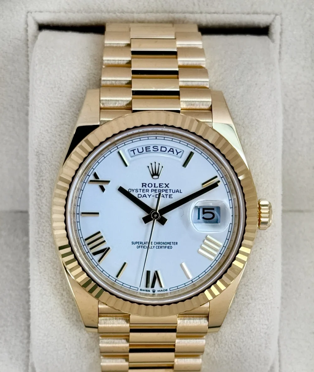 2024 Rolex Day-Date 40mm 228238 Presidential White Dial