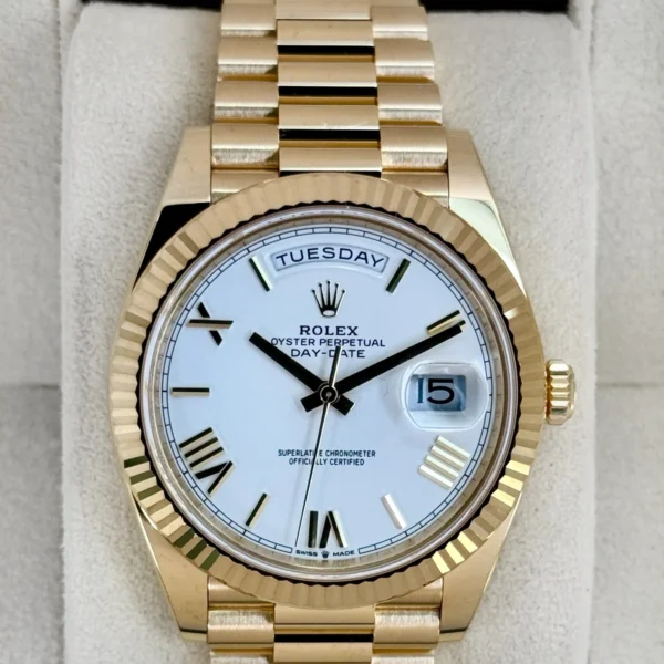 2024 Rolex Day-Date 40mm 228238 Presidential White Dial
