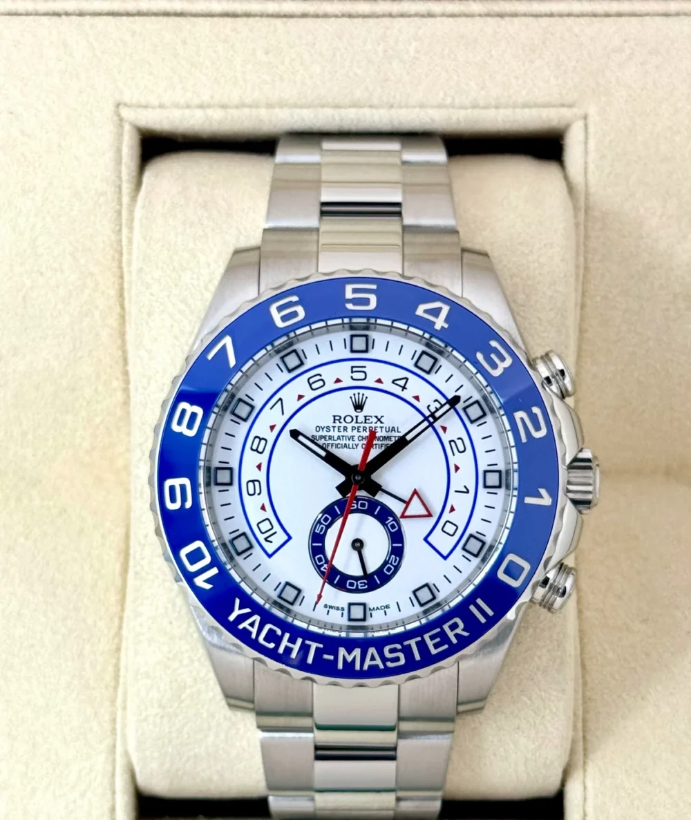 2016 Rolex Yacht-Master II 44mm 116680 Stainless Steel White Dial