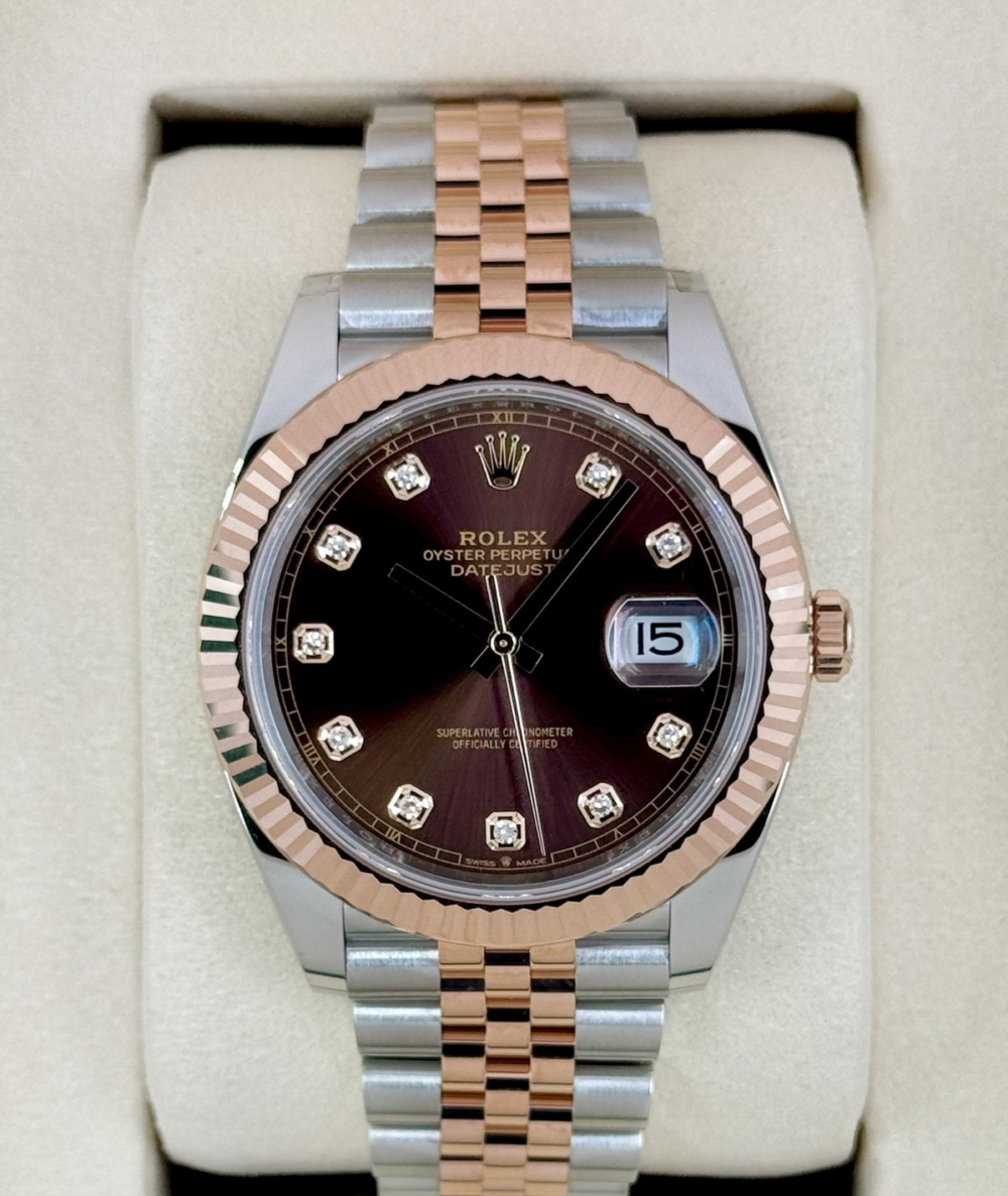 NEW 2026 Rolex Datejust 41mm 126331 Two-Tone Chocolate Diamond Dial