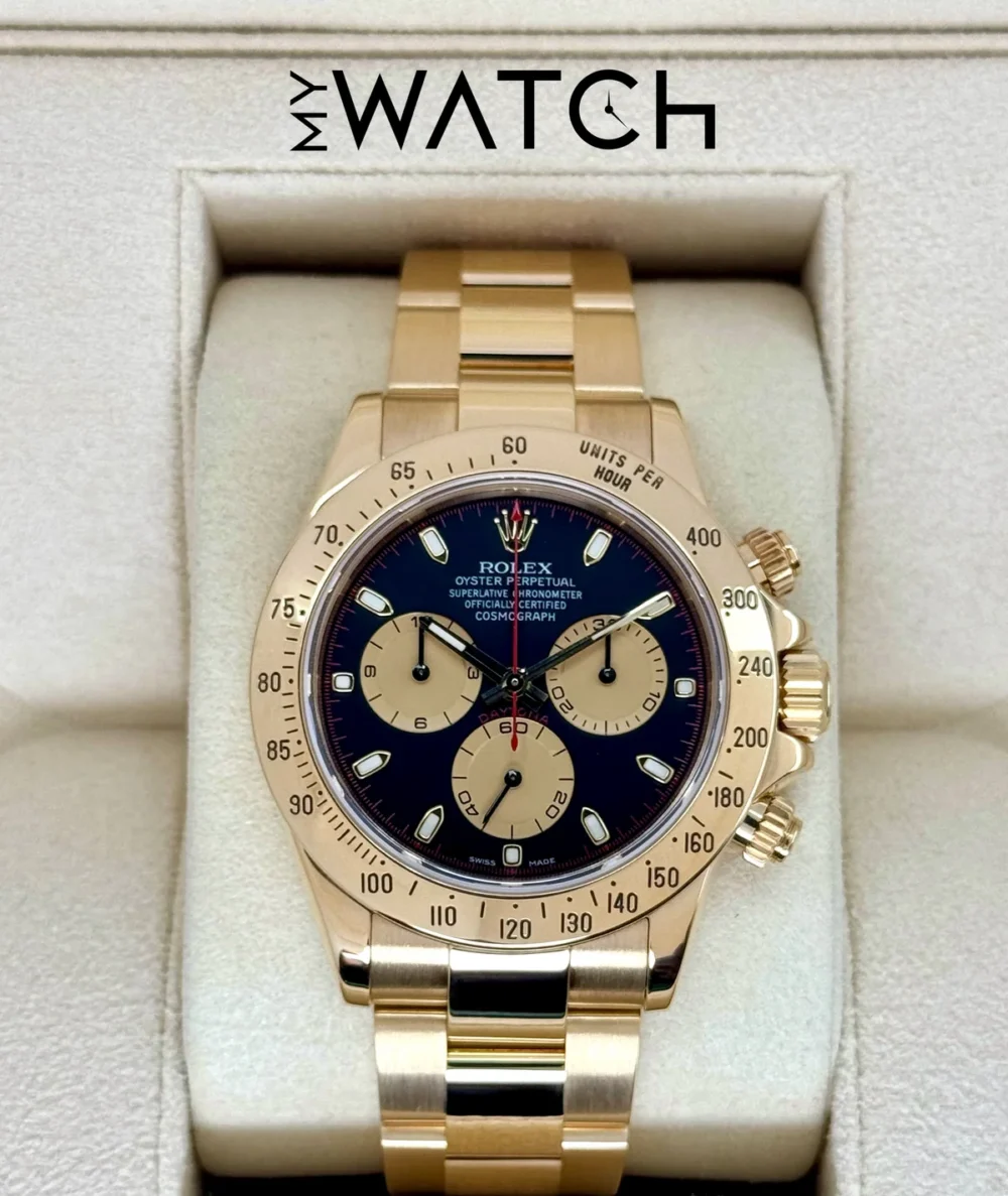 2000 Rolex Daytona "Paul Newman" 40mm 116528 Yellow Gold Black Dial