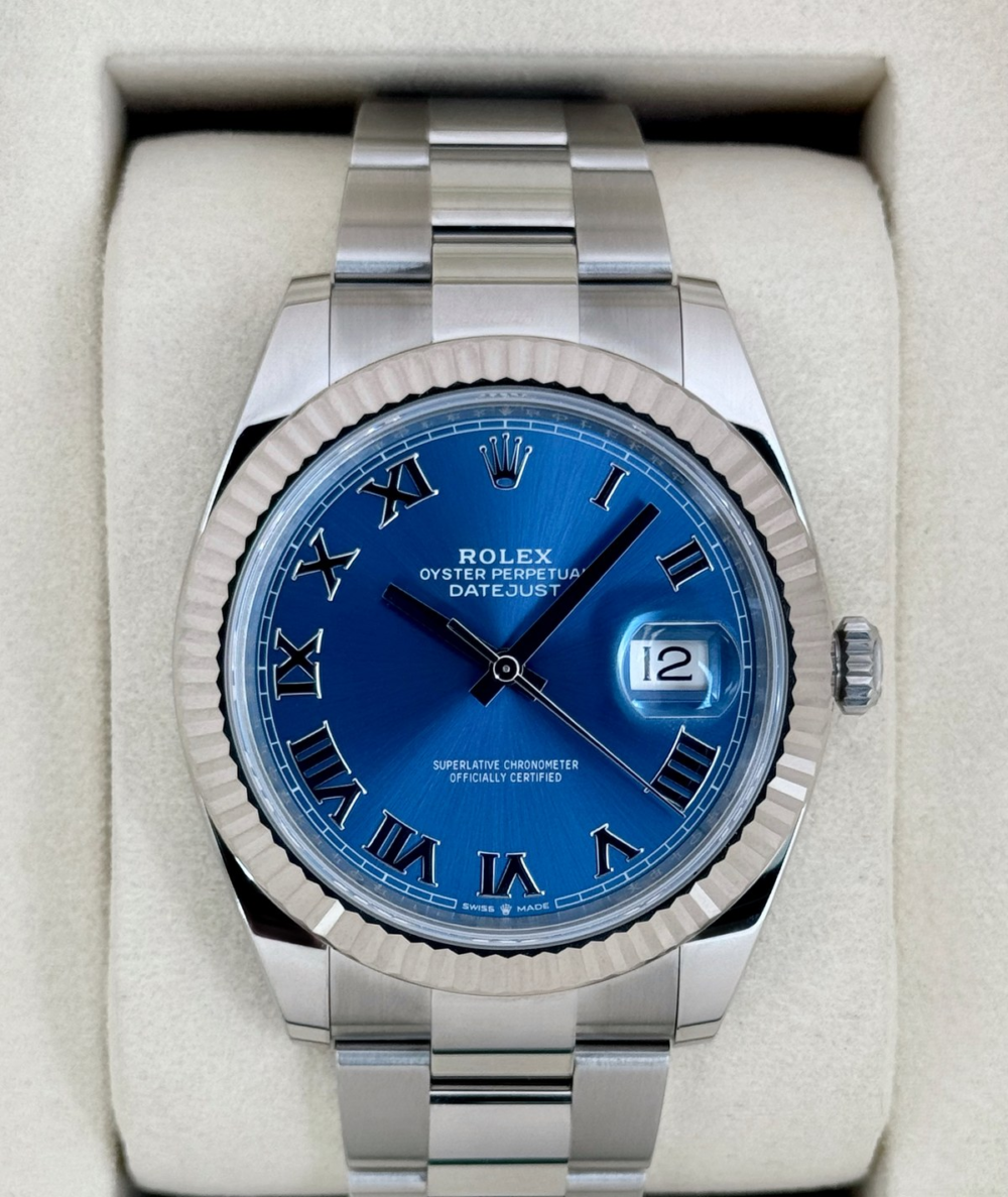 NEW 2026 Rolex Datejust 41mm 126334 Stainless Steel Oyster Azzurro Blue Dial