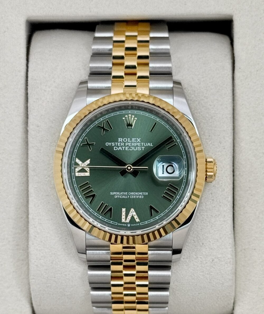 NEW 2026 Rolex Datejust 36mm 126233 Two-Tone Jubilee Green Diamond Dial