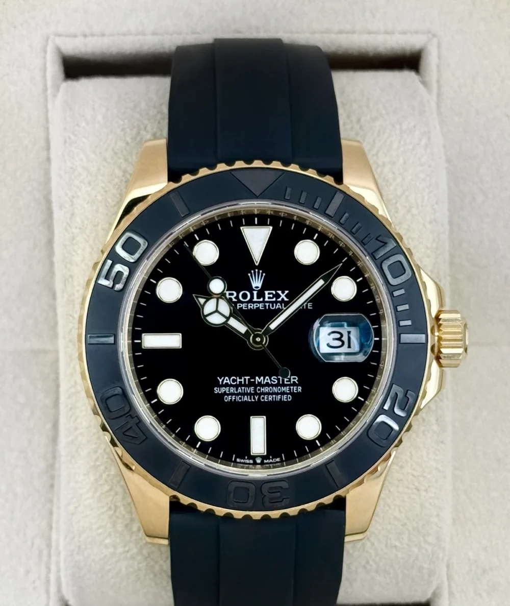 2024 Rolex Yacht-Master 42mm 226658 Gold Oysterflex Black Dial