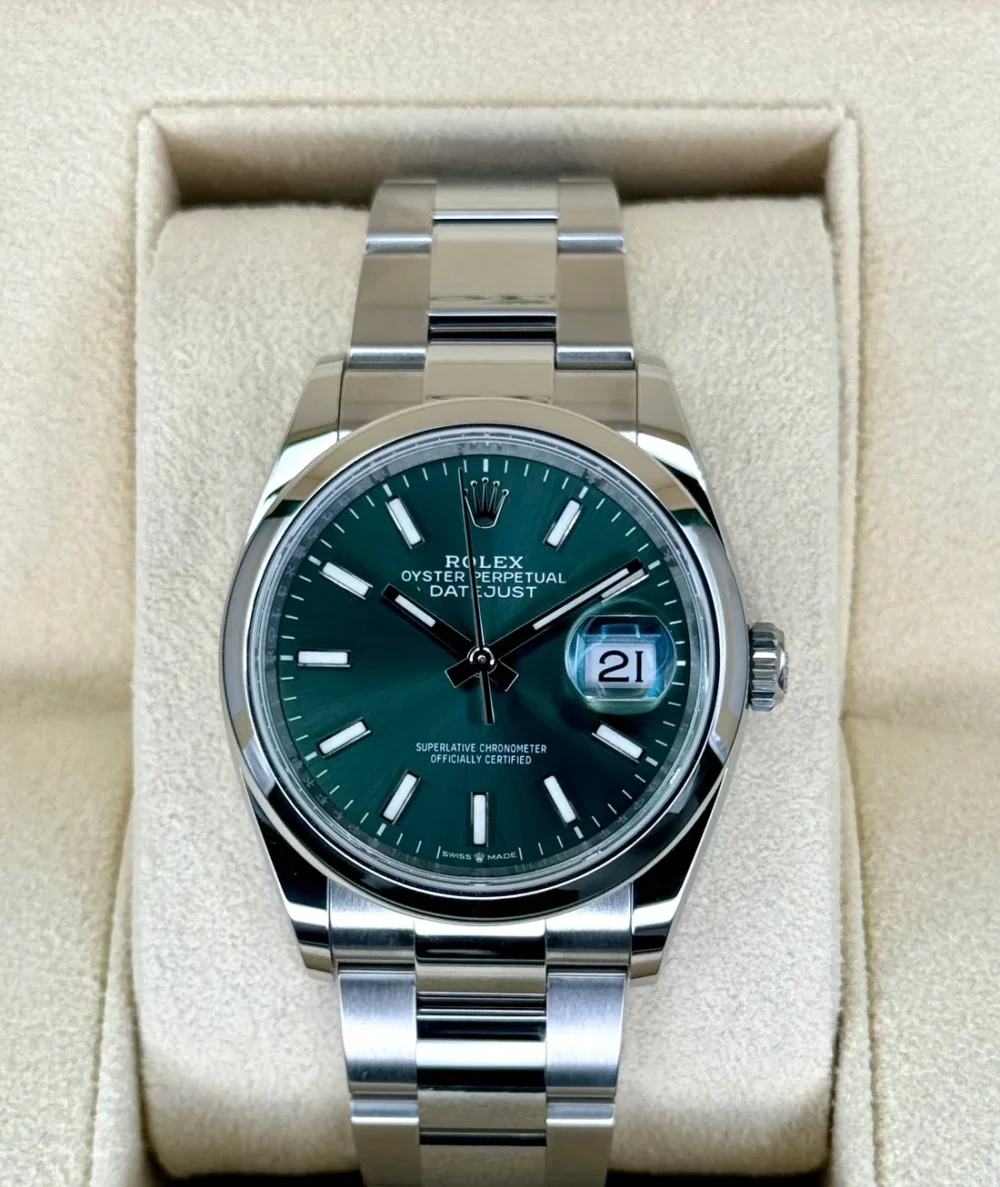 NEW 2025 Rolex Datejust 36mm 126200 Oyster Mint Green Dial