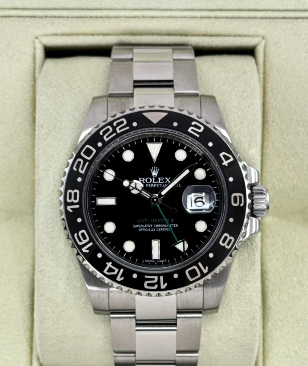 2011 Rolex GMT-Master II 40mm 116710LN Stainless Steel Black Dial