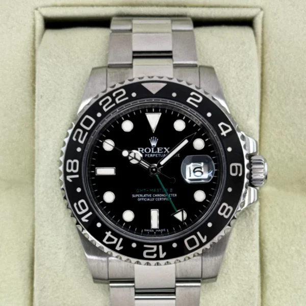 2011 Rolex GMT-Master II 40mm 116710LN Stainless Steel Black Dial