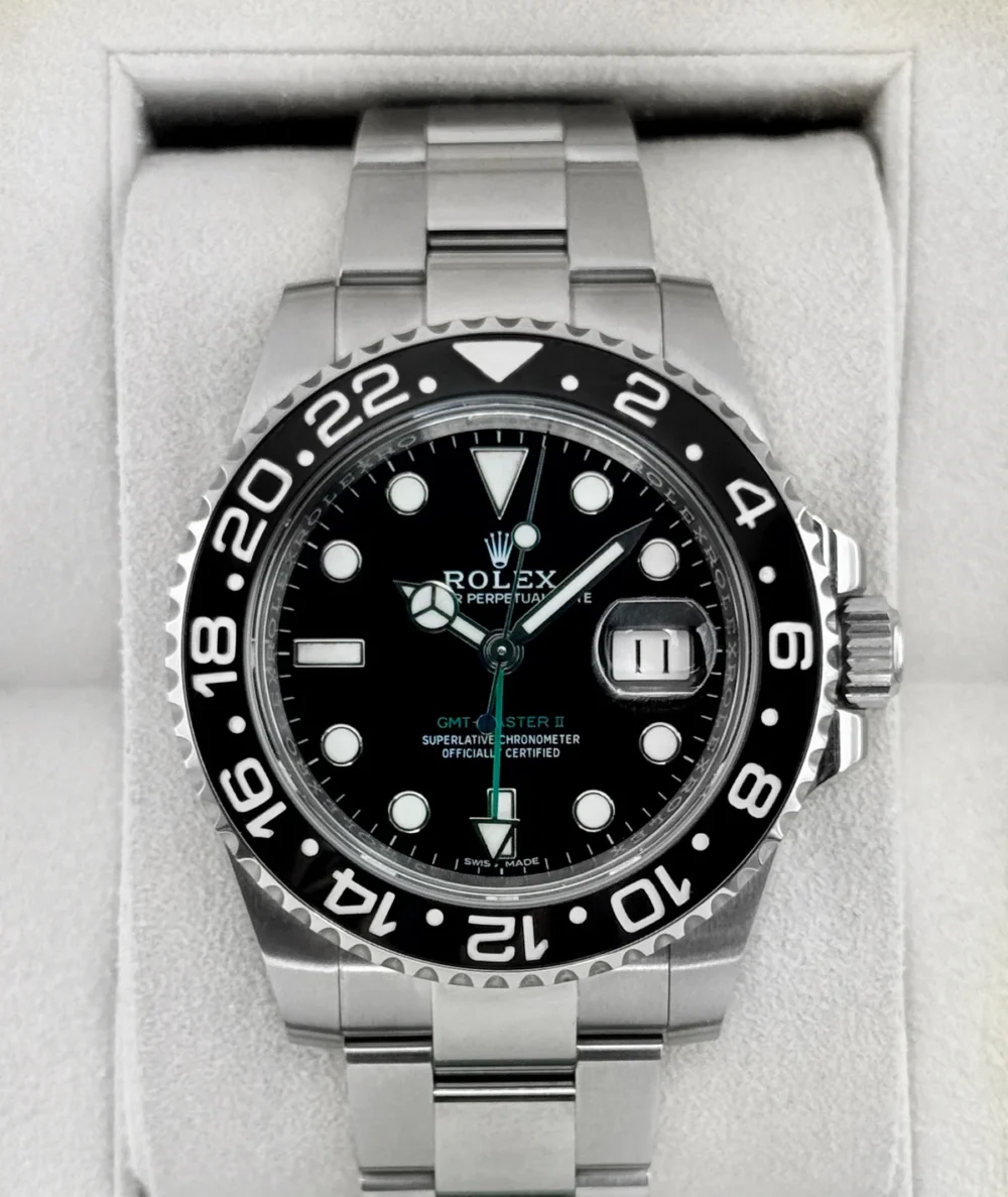 2018 Rolex GMT-Master II 40mm 116710LN Stainless Steel Black Dial