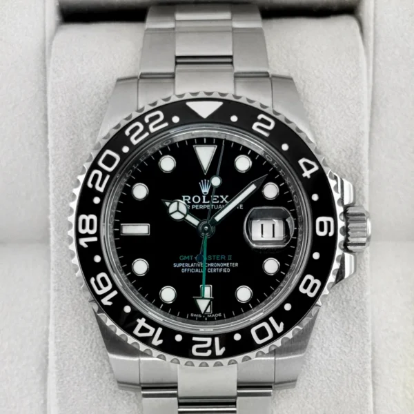 2018 Rolex GMT-Master II 40mm 116710LN Stainless Steel Black Dial