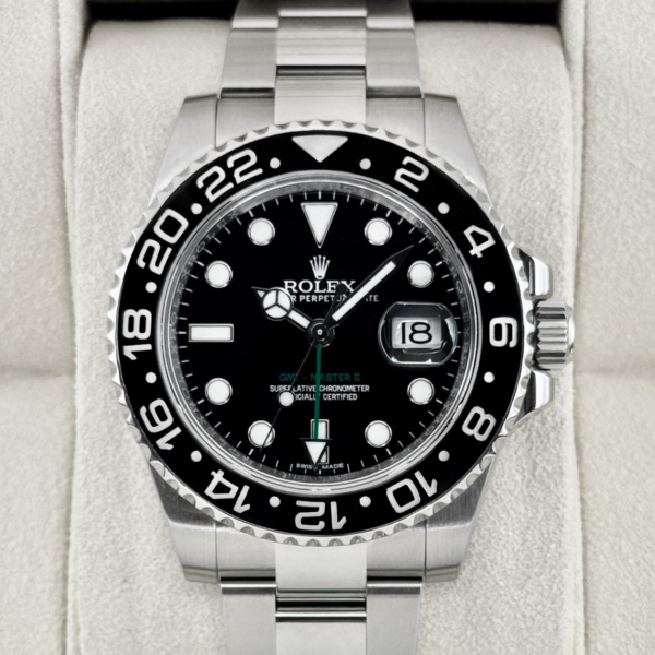 2016 Rolex GMT-Master II 40mm 116710LN Stainless Steel Black Dial
