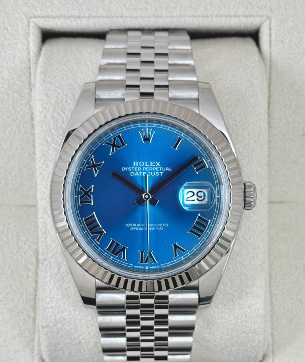 2025 Rolex Datejust 41mm 126334 Stainless Steel Jubilee Azzurro Blue Dial