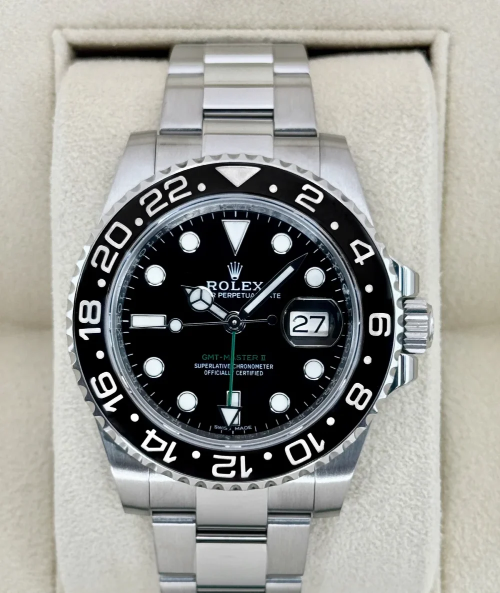 2018 Rolex GMT-Master II 40mm 116710LN Stainless Steel Black Dial