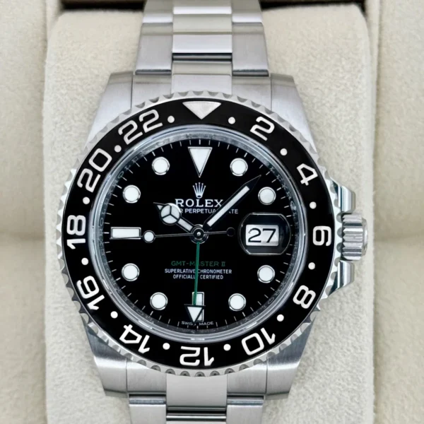 2018 Rolex GMT-Master II 40mm 116710LN Stainless Steel Black Dial