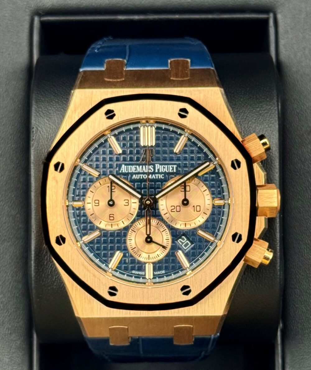 2021 Audemars Piguet Royal Oak Chronograph 41mm 26331OR Rose Gold Blue Dial