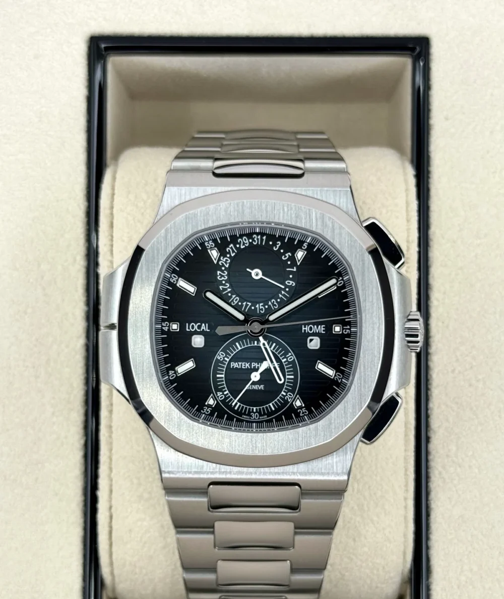 2023 Patek Philippe Nautilus Travel Time Chronograph 40.5mm 5990/1A-011 Blue-Noir Dial
