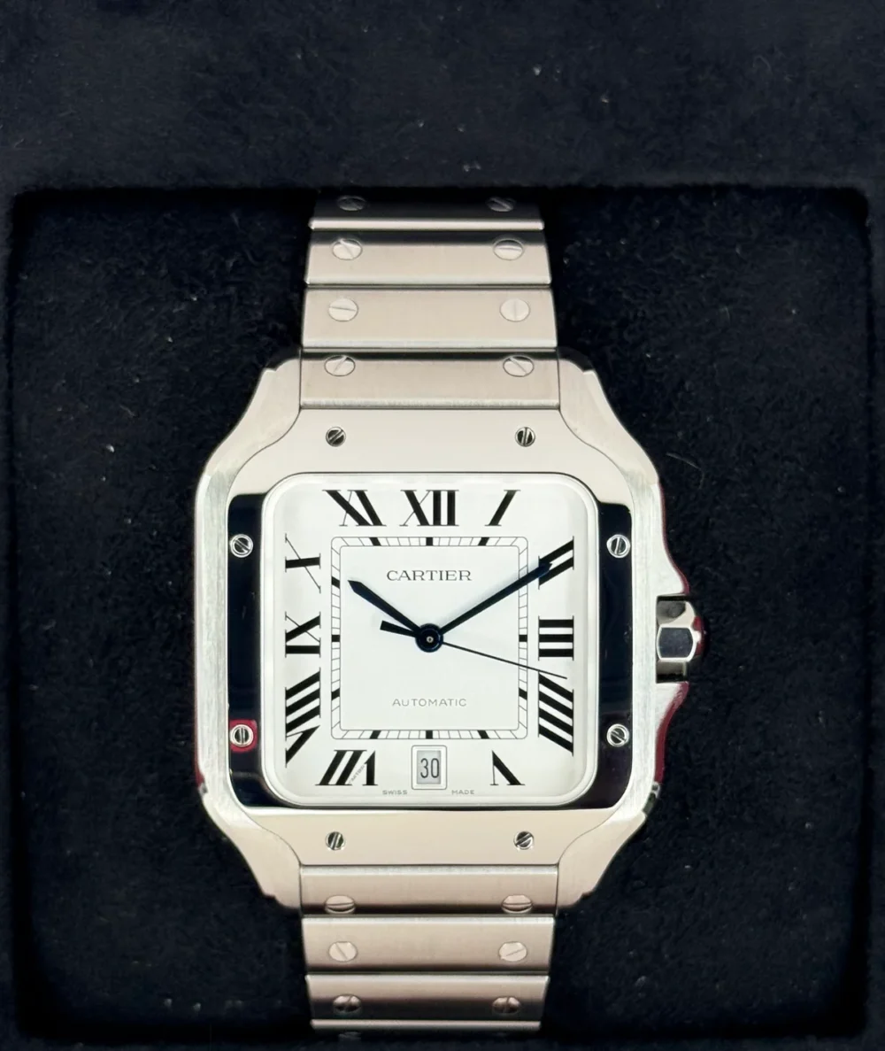 2023 Santos De Cartier 39.8mm WSSA0018 Stainless Steel White Dial