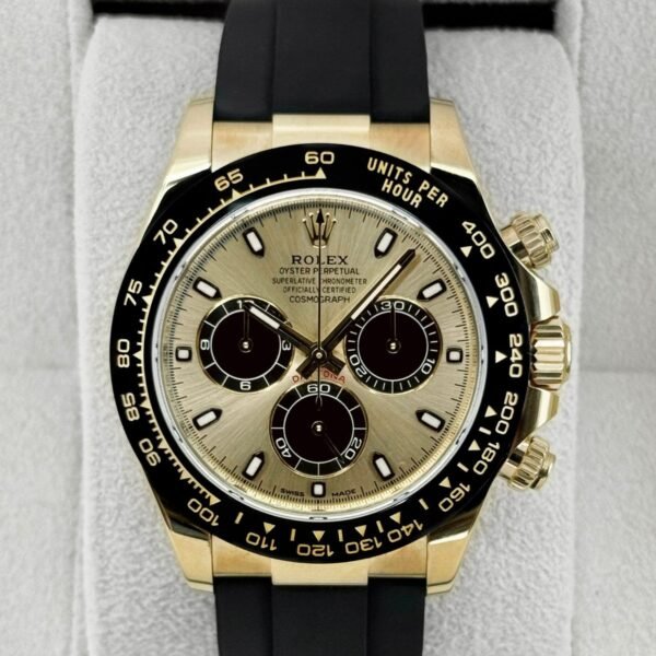 2023 Rolex Daytona 40mm 116518LN 18K Yellow Gold Oysterflex Champagne Dial