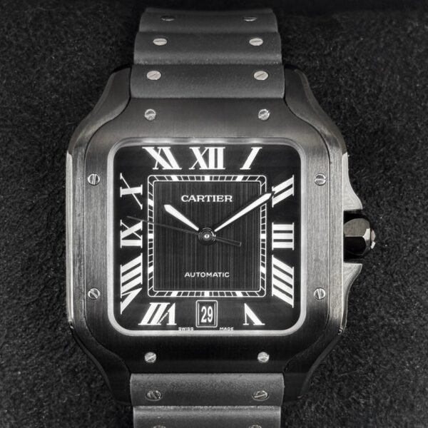 2024 Cartier Santos De Cartier 39.8mm WSSA0039 Stainless Steel Black Dial
