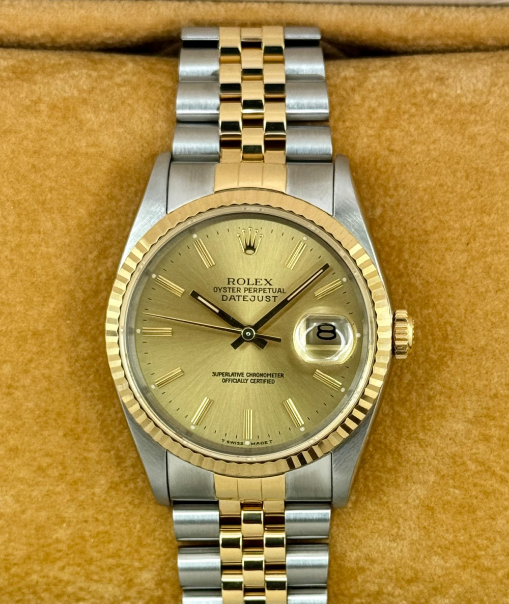 1991 Rolex Datejust 36mm 16233 Two-Tone Jubilee Champagne Dial