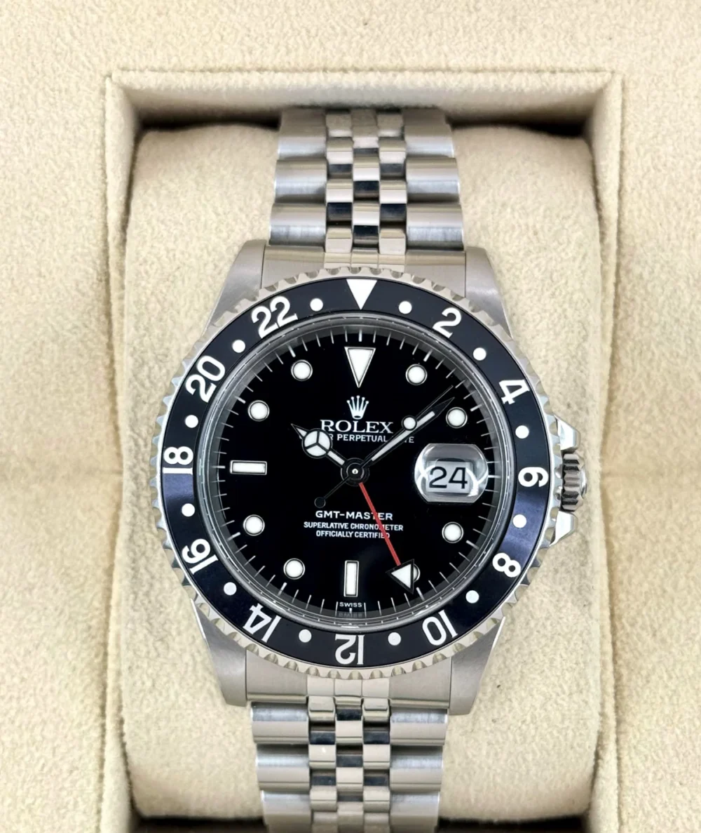 1999 Rolex GMT-Master 40mm 16700 Stainless Steel Jubilee Black Dial (BOTH BRACELETS)
