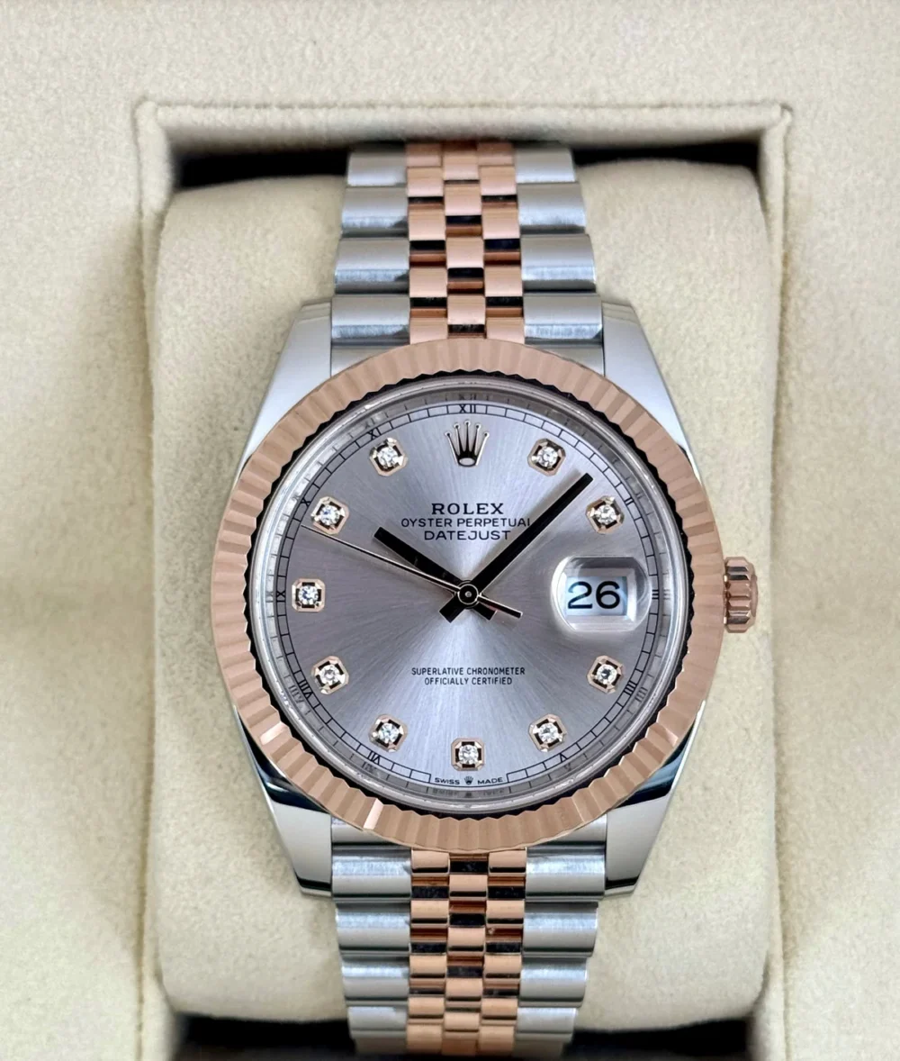 2022 Rolex Datejust 41mm 126331 Two-Tone Jubilee Sundust Diamond Dial