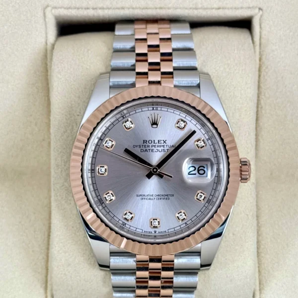 2022 Rolex Datejust 41mm 126331 Two-Tone Jubilee Sundust Diamond Dial