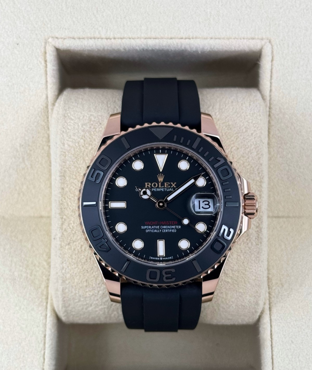 NEW 2025 Rolex Yacht-Master 37mm 268655 Rose Gold Black Dial