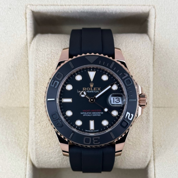 NEW 2025 Rolex Yacht-Master 37mm 268655 Rose Gold Black Dial