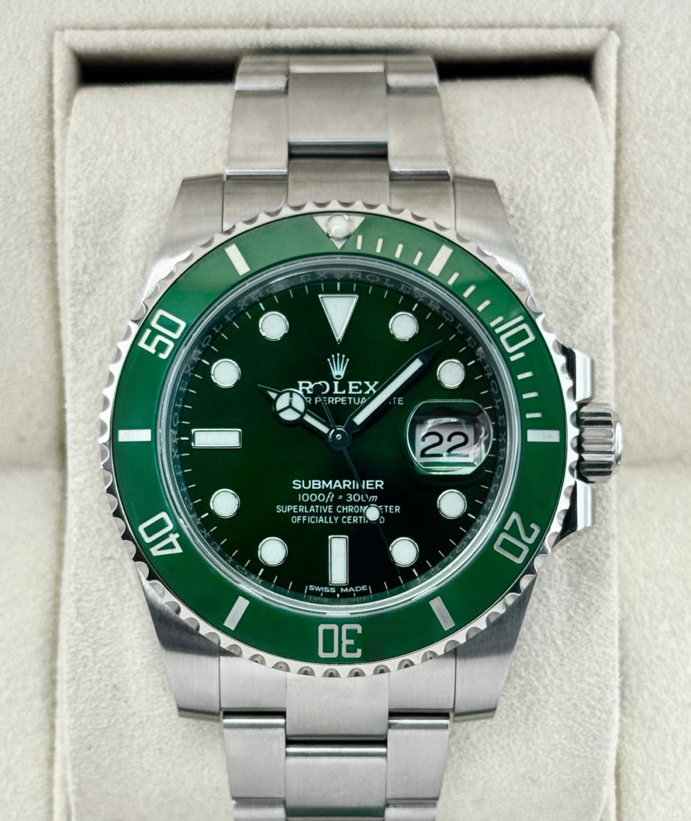 2017 Rolex Submariner “Hulk” 40mm 116610LV Green Dial