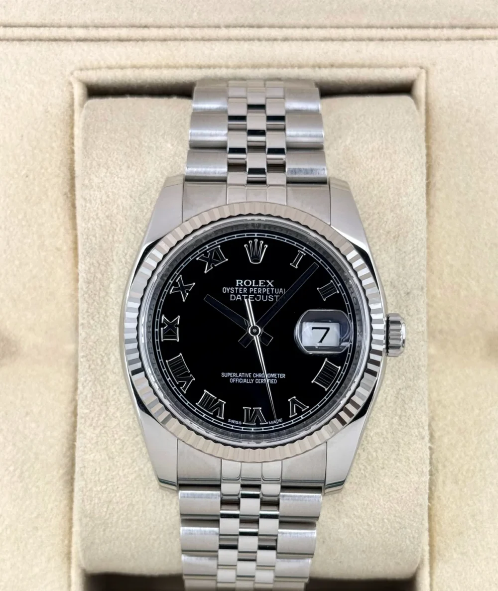 2016 Rolex Datejust 36mm 116234 Stainless Steel Jubilee Black Dial