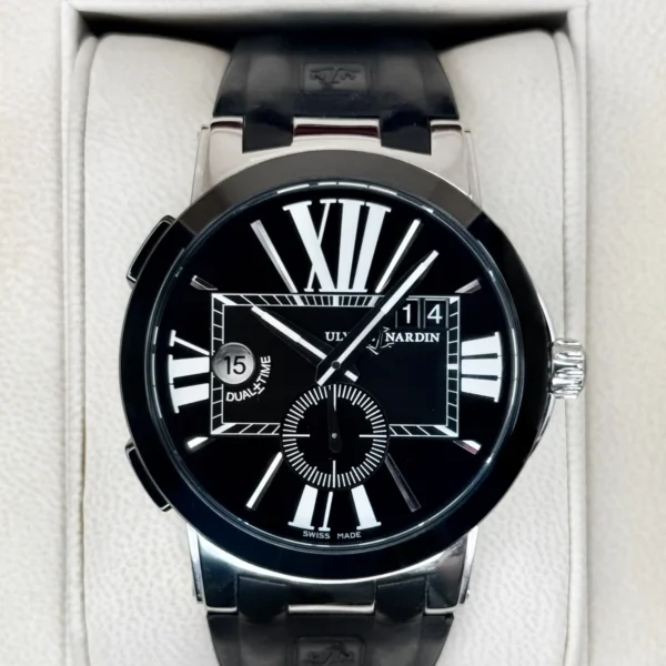 2012 Ulysse Nardin Executive Dual Time 43mm 243-00 Stainless Steel Black Dial