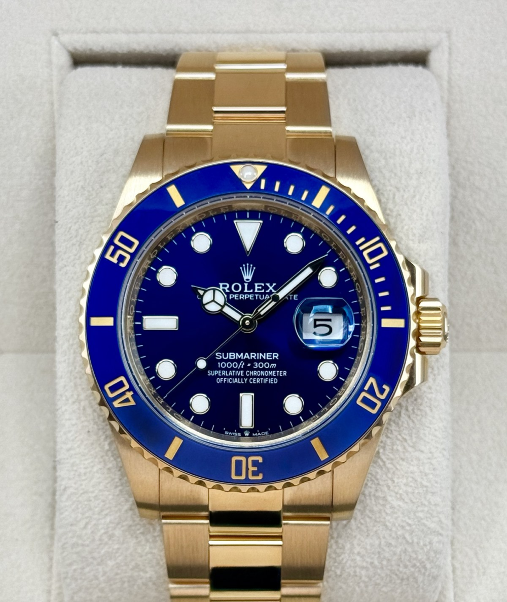 2024 Rolex Submariner "Bluesy" 41mm 126618LB Yellow Gold Blue Dial