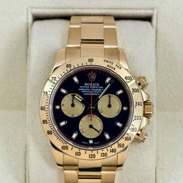 2015 Rolex Daytona "Paul Newman" 40mm 116528 Yellow Gold Black Dial