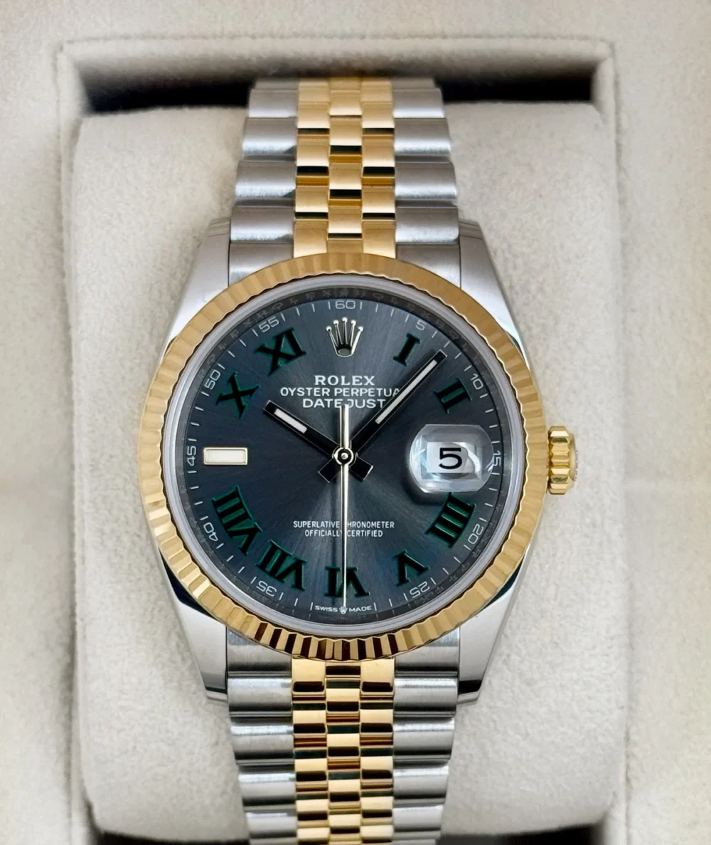 2023 Rolex Datejust 36mm 126233 Two-Tone Jubilee Wimbledon Dial