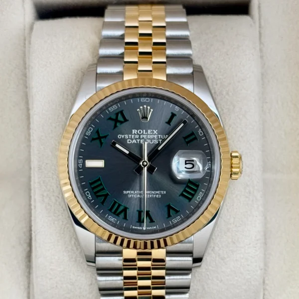 2023 Rolex Datejust 36mm 126233 Two-Tone Jubilee Wimbledon Dial
