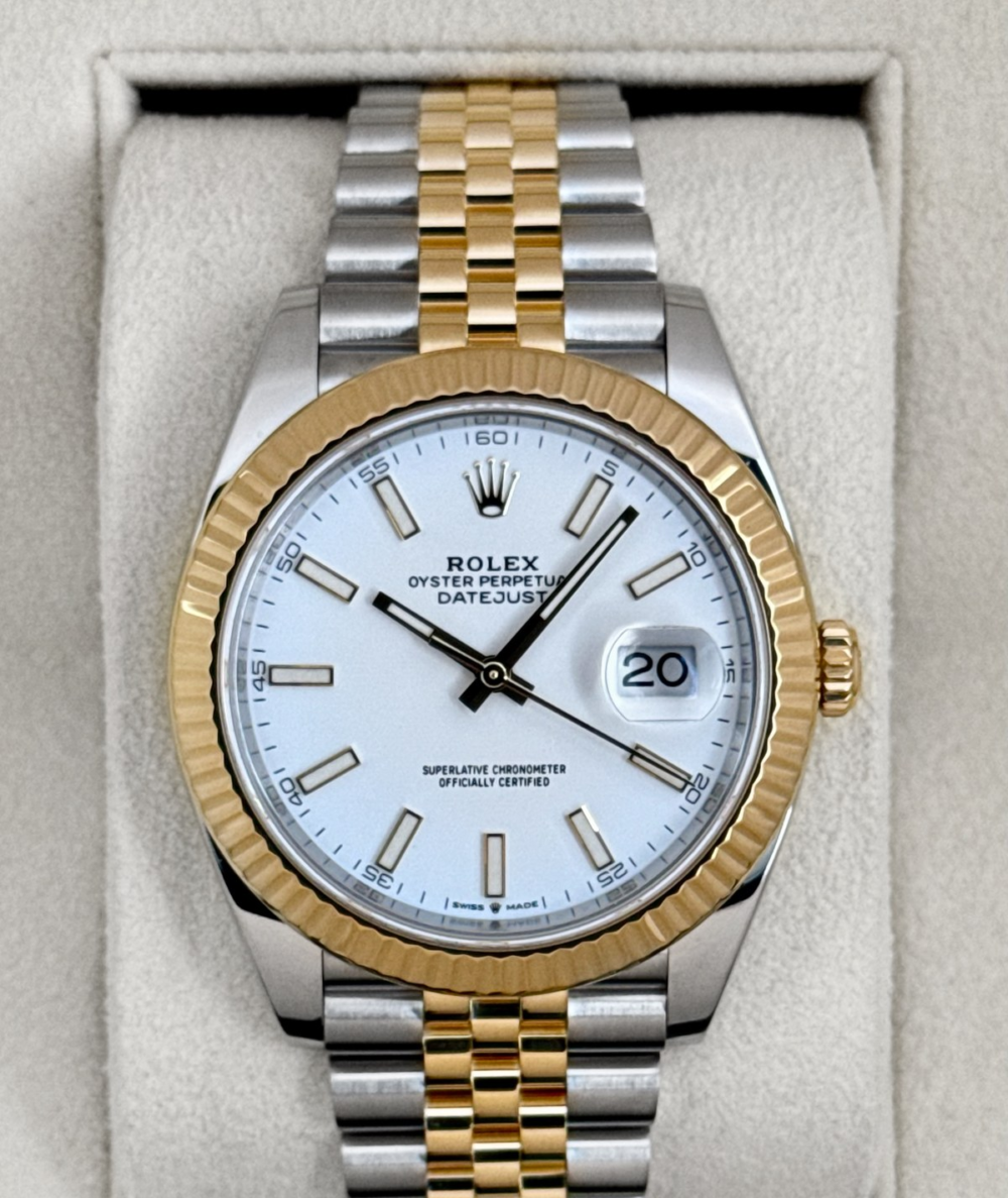 2022 Rolex Datejust 41mm 126333 Two-Tone Jubilee White Dial