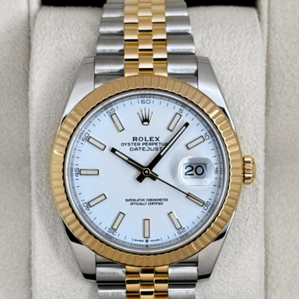 2022 Rolex Datejust 41mm 126333 Two-Tone Jubilee White Dial